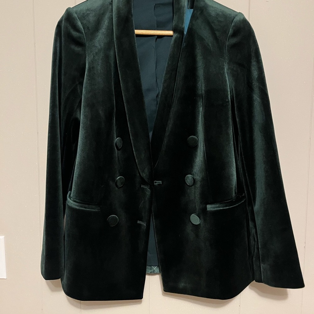 Express Velvet Dark Green Blazer